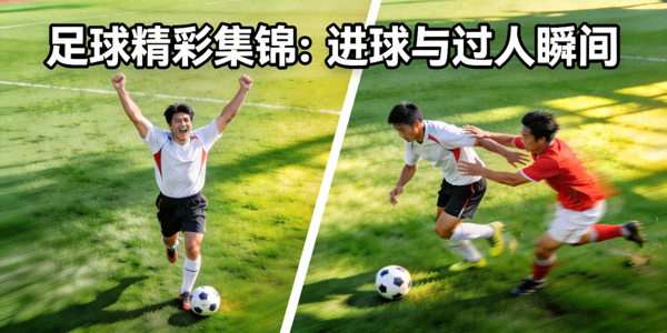 足球精彩集锦视频缩略图 - 进球瞬间与精彩过人
